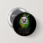 Boo-Crew schwarzer Geist Halloween-Geist Geist Bek Button (Vorne & Hinten)
