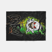 Boo-Crew schwarzer Geist Halloween-Geist-Geist-Bek Fleecedecke (Vorderseite (Horizontal))