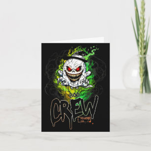 Boo-Crew schwarzer Geist Halloween-Geist Geist Bek Karte
