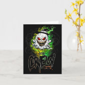 Boo-Crew schwarzer Geist Halloween-Geist Geist Bek Karte (Gelbe Blume)