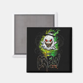 Boo-Crew schwarzer Geist Halloween-Geist-Geist-Bek Magnet (Vorderseite/Rückseite)