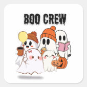 Boo Crew Shirt | Niedlich Ghost Squad Halloween Quadratischer Aufkleber (Vorderseite)