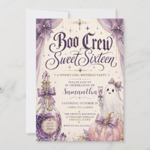 Boo Crew Spooky Chic Sweet Sixteen Einladung