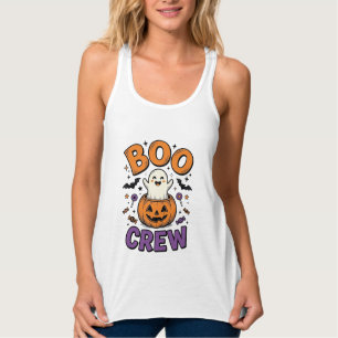 Boo Crew Süße Geister-Kürbis Halloween-Shirt Desig Tank Top