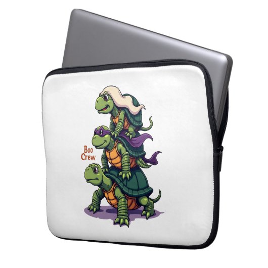 Boo Crew Turtle Laptopschutzhülle (Vorderseite Links)