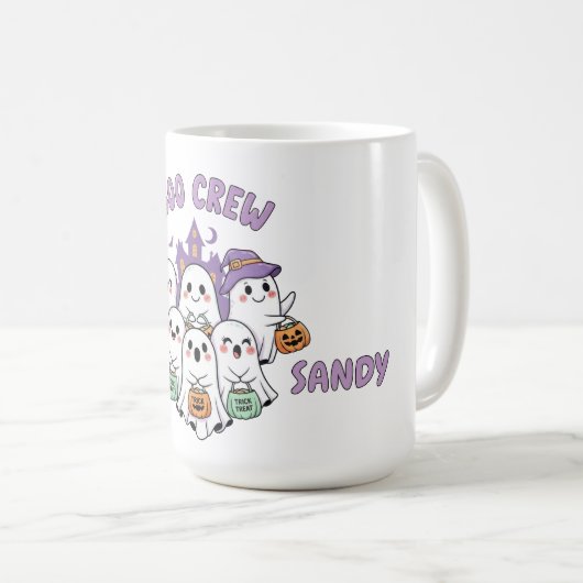 Boo Crew Two Names Halloween Kaffeetasse (VorderseiteRechts)