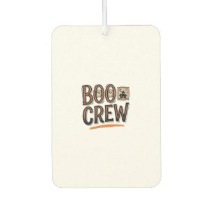 Boo Crew Vintage Halloween Gravur Shirt Design_ Autolufterfrischer
