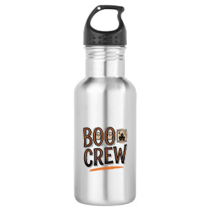 Boo Crew Vintage Halloween Gravur Shirt Design_ Edelstahlflasche