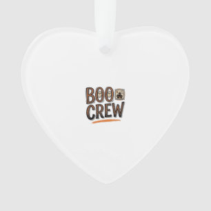 Boo Crew Vintage Halloween Gravur Shirt Design_ Ornament