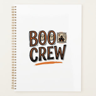 Boo Crew Vintage Halloween Gravur Shirt Design_ Planer