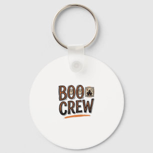 Boo Crew Vintage Halloween Gravur Shirt Design_ Schlüsselanhänger