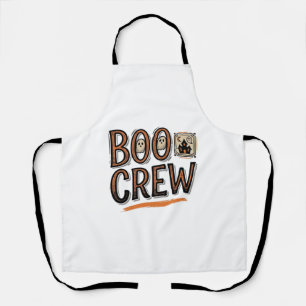 Boo Crew Vintage Halloween Gravur Shirt Design_ Schürze