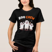 Boo Crew Witziges Niedliches Halloween Womens Tshi Tri-Blend Shirt (Vorderseite)