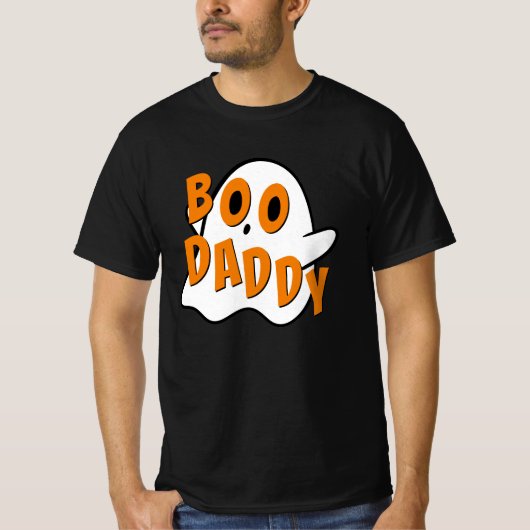 Boo Daddy Father Ghost Halloween White T-Shirt (Vorderseite)