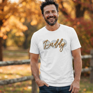 Boo Daddy Orange Grau Typografie Halloween T-Shirt