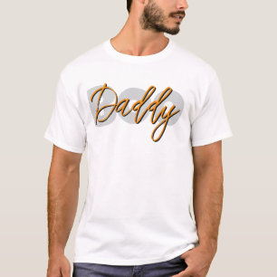Boo Daddy Orange Gray Typografy Halloween T - Shir T-Shirt