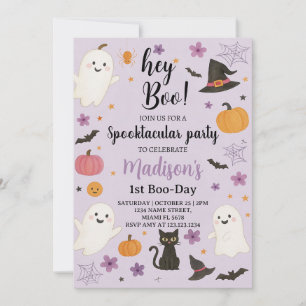 Boo Day 1. Geburtstag Einladung Niedlich Ghost H