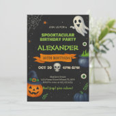 Boo-Day Bash | Spookke Niedliche Party-Karte Einladung (Stehend Vorderseite)