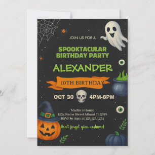 Boo-Day Bash   Spookke Niedliche Party-Karte Einladung