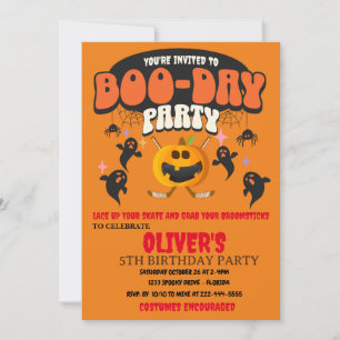 BOO-DAY PARTY HALLOWEEN PUMPKIN HOCKEY EINLADUNG