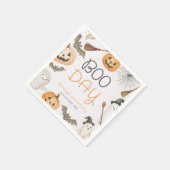 Boo Day Spooky Halloween Birthday Serviette