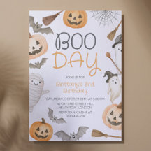 Boo Day Spooky Halloween Geburtstag