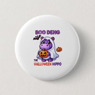 Boo Deng Das Halloween Hippo Niedlich Bouncy Pig C Button