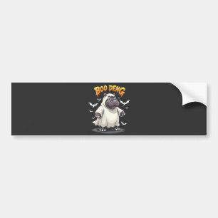 Boo Deng Ghost Baby Pygmy Hippo Moo Deng Halloween Autoaufkleber
