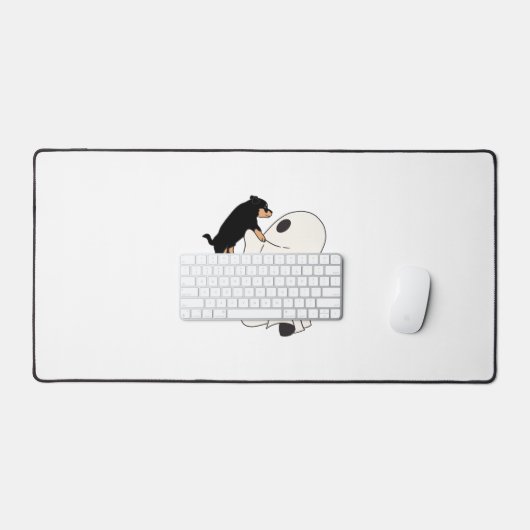 Boo Dog Halloween Hund Spooky Schreibtischunterlage (Tastatur & Maus)