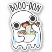 Boo-don Funny Ghost Udon Pun Aufkleber (Vorderseite)
