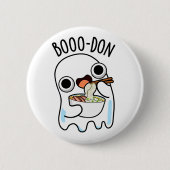 Boo-don Funny Ghost Udon Pun Button (Vorderseite)