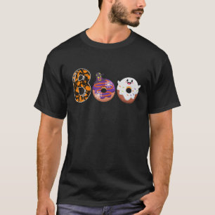Boo Donuts Ghost Funny Halloween Donut T-Shirt