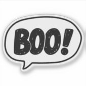 Boo doodle aufkleber (Vorderseite)