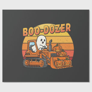 Boo Dozer Geist Lustiges Halloween Geschenkpapier