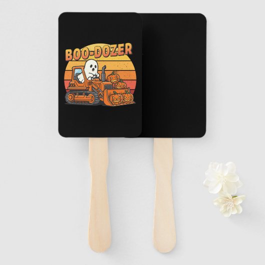 Boo Dozer Ghost Funny Halloween Fächer (Vorne und Hinten)