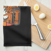 Boo Dozer Ghost Funny Halloween Geschirrtuch (Viertel Falte)