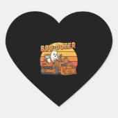 Boo Dozer Ghost Funny Halloween Herz-Aufkleber (Vorderseite)