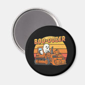Boo Dozer Ghost Funny Halloween Magnet (Vorderseite/Rückseite)