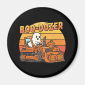 Boo Dozer Ghost Funny Halloween Magnet (Vorne)
