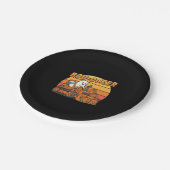 Boo Dozer Ghost Funny Halloween Pappteller (Schrägansicht)