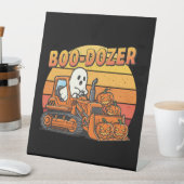 Boo Dozer Ghost Funny Halloween Sockelschild (In Situ)