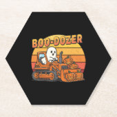 Boo Dozer Ghost Funny Halloween Untersetzer (Vorderseite)