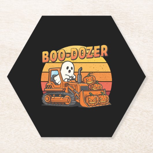 Boo Dozer Ghost Funny Halloween Untersetzer (Vorderseite)