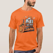 Boo-Dozer Halloween Baughost Pumpkin T-Shirt (Vorderseite)