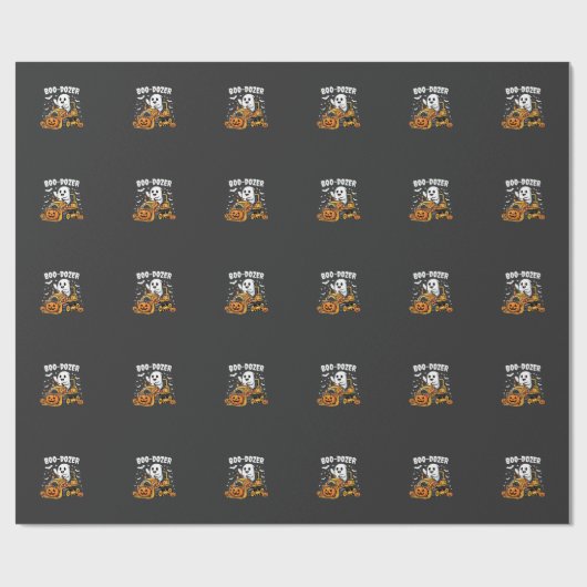 Boo Dozer Halloween Geist Bulldozer_1 Geschenkpapier (Flach)
