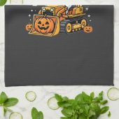 Boo Dozer Halloween Geist Bulldozer_1 Geschirrtuch (Gefaltet)