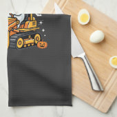 Boo Dozer Halloween Geist Bulldozer_1 Geschirrtuch (Viertel Falte)