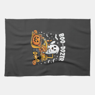 Boo Dozer Halloween Geist Bulldozer_1 Geschirrtuch