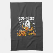 Boo Dozer Halloween Geist Bulldozer_1 Geschirrtuch (Vertikal)