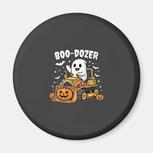Boo Dozer Halloween Geist Bulldozer_1 Magnet (Vorne)